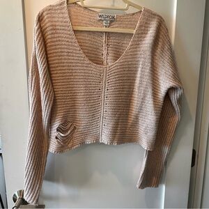 Wildfox Women's Beige V-Neck Sweater
